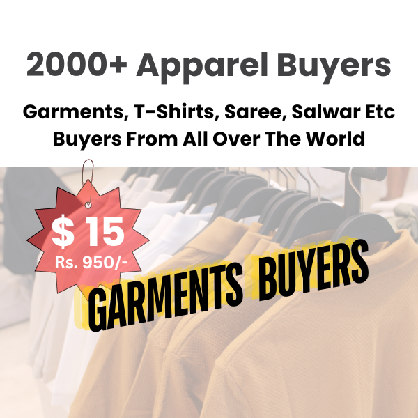 Garments and apparel buyers from all over the world